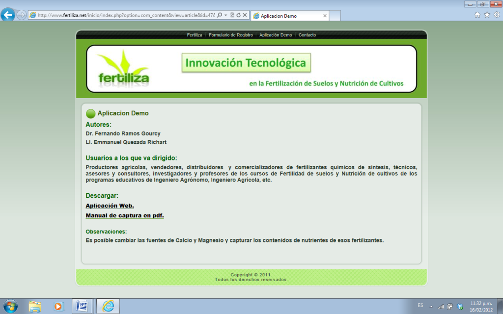 Selecciona el enlace “Aplicación Demo” y haz clic en “Aplicación Web.”